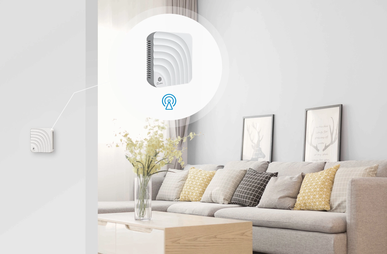 벽 마운트 CO2 모니터 AM6208W 의 통신